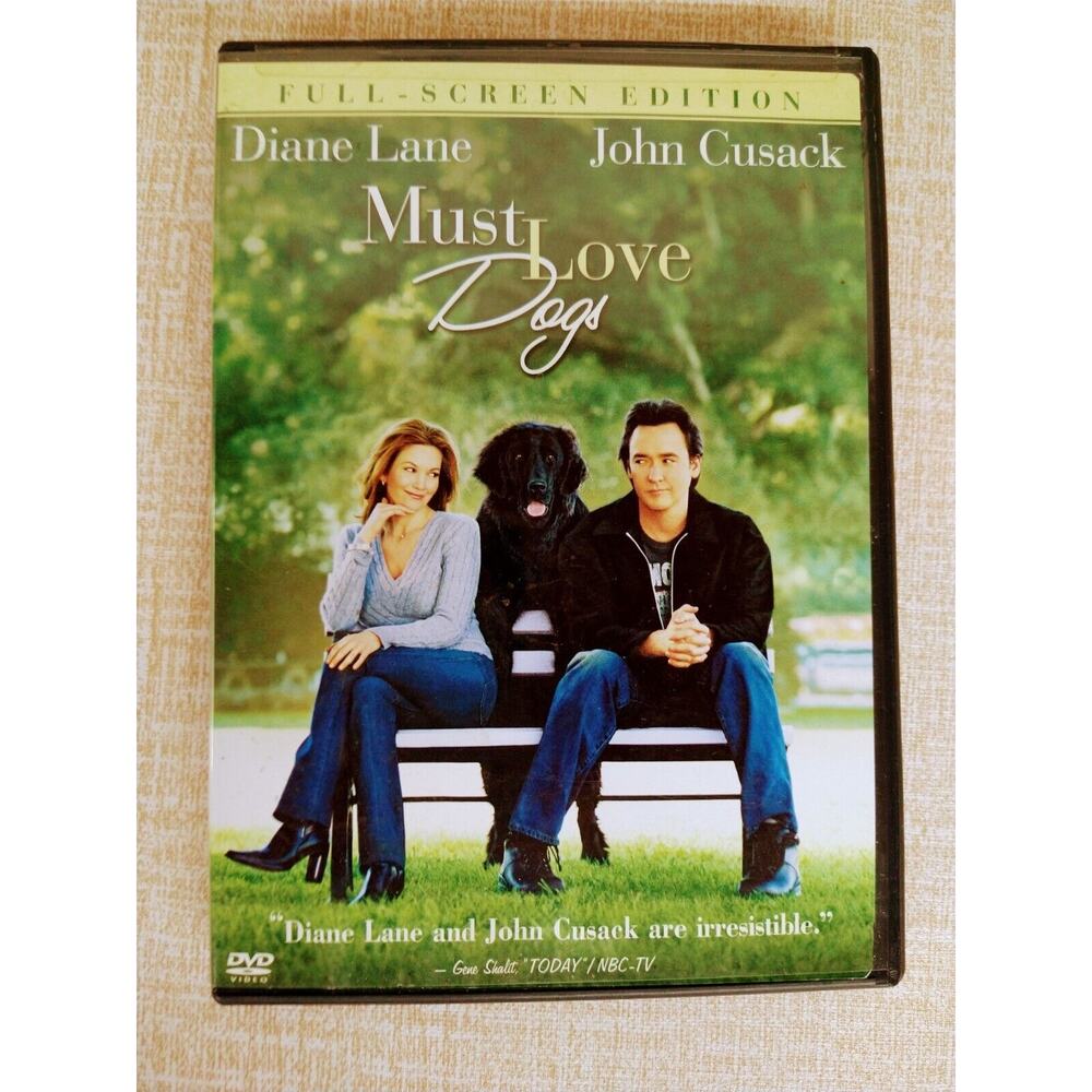 DVD Must Love Dogs - Diane Lane / John Cusack - Full Screen - RomCom Comedy PG13